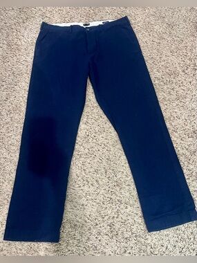 J.Crew Flex Straight Navy Dress Pants 38x32 Men Stretch Chinos